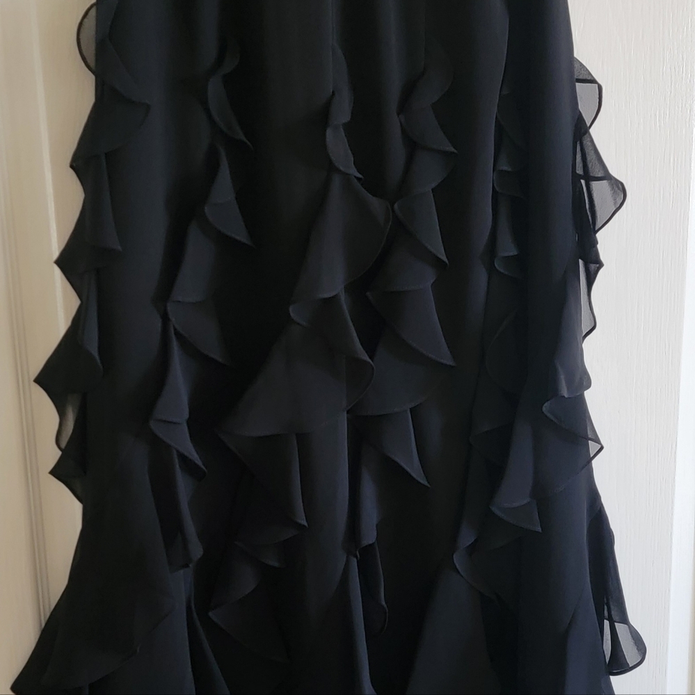 ADRIENNE VITTADINI Long Black Ruffle Skirt - Picture 10 of 12